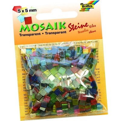 Folia Mozaikové kamienky transparentné 5 x 5 mm