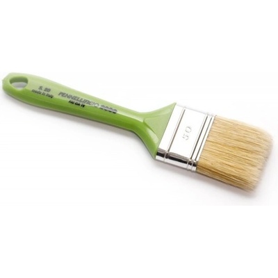 Plochý štetec - zelená dutá plastová rukoväť 70mm / 15mm / 51mm (š,h,d)