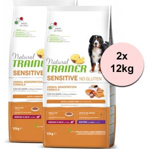 Natural Trainer Natural Sensitive Salmon Mature Medium & Maxi 2 x 12 кг
