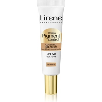 Lirene Derma Pigment Control Covering BB Cream SPF 50 озаряващ ВВ крем против пигментни петна цвят 02 Nude 30ml