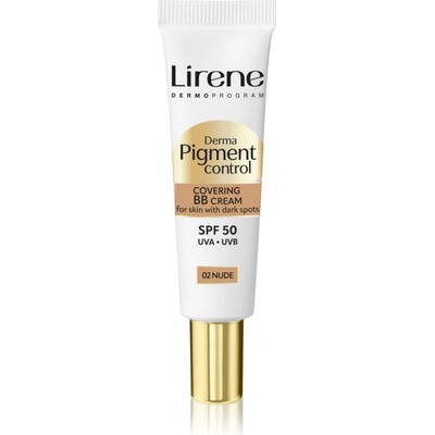Lirene Derma Pigment Control Covering BB Cream SPF 50 озаряващ ВВ крем против пигментни петна цвят 02 Nude 30ml