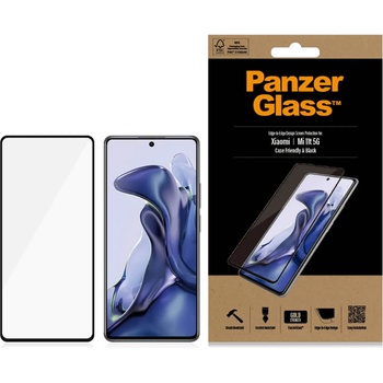 Panzer Стъклен протектор PanzerGlass за Xiaomi Mi 11t , CaseFriendly - Черно