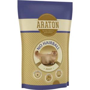 Nature's Protection Araton Adult CAT NO Hairball - пълноценна балансирана суха храна за пораснали котки от всички породи, срещу космени топки, с пилешко и говеждо месо, Литва - 15 кг