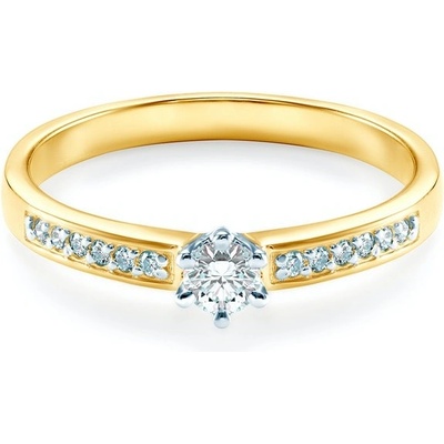 Savicki zásnubní prsten dvoubarevné zlato diamant SAV0332D