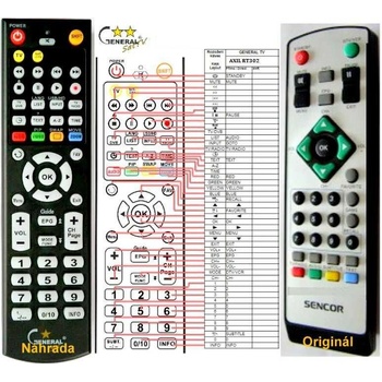 GENERAL axil RT302 - съвместимо дистанционно управление на марката General (axil RT302)