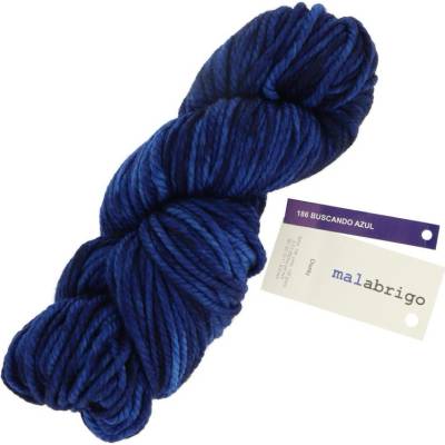Malabrigo Chunky Buscando Azul 186 tmavá modrá
