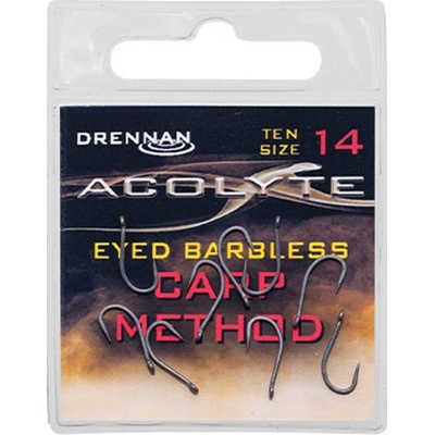 Drennan háčky Acolyte Carp Method Barbless vel.14