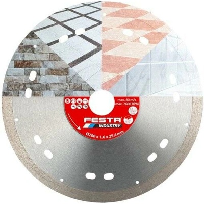 kotouč diamantový řezný plný 200x1,4x22,2mm FESTA INDUSTRY