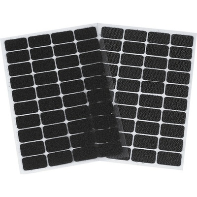 Suchý zip samolepicí obdélníčky 15x25 mm - různé barvy Varianta: 2 černá, Balení: 1 karta
