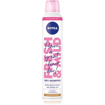 Nivea Fresh Revive сух шампоан за увеличаване на обема Medium Tones 200ml