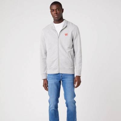 WRANGLER W663HAX37 FUNNEL NECK ZIP MID GREY MELEE