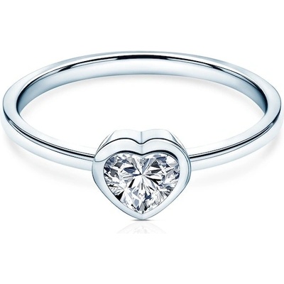 Savicki Zásnubný prsteň Pure biele zlato diamant PURE P HE 30 D B
