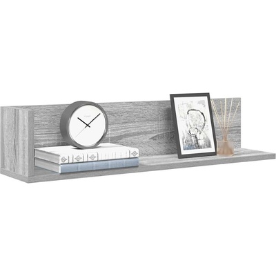 vidaXL Стенни рафтове 2 бр сив сонома 75x16, 5x16, 5 см инженерно дърво (860036)