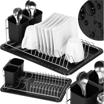 SPRINGOS Стойка за сушене на съдове Springos - черна (KI0137)