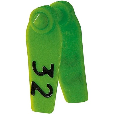 Ušní známky Primaflex s popisem 25 ks, zelená, vel. 0 varianta 101-125
