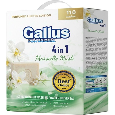 Gallus Professional 4v1 prací prášok Marseille Musk Universal 5,5 kg 110 PD