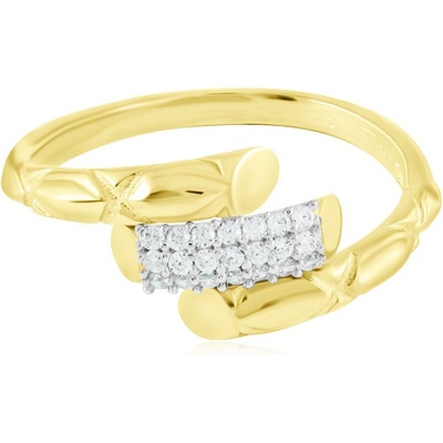 Gemmax Trendy prsten ze žluto bílého zlata zlatý GLRCB 02245