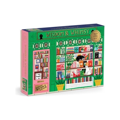 Abrams & Chronicle Books Wisdom & Whimsy Bookshop 1000 Piece Foil Puzzle | GALISON