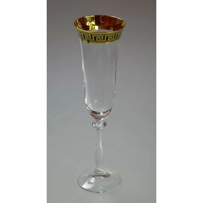 Crystal Bohemia BOHEMIA ANGELA VERSO GOLD SKLENICE NA ŠAMPAŇSKÉ 6 x 190 ML