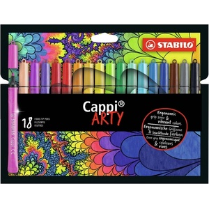 STABILO Комплект флумастери, Stabilo, Cappi Arty ST168/18-1-20, 18 цвята (ST168/18-1-20)