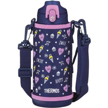 Thermos Термос за деца Active, с 2 капачки и калъф, 800 мл, лилав (120071)