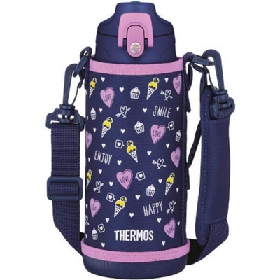 Thermos Термос за деца Active, с 2 капачки и калъф, 800 мл, лилав (120071)