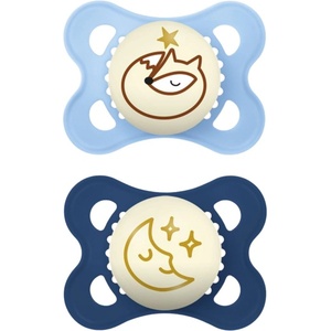 MAM Original Night 0m+ биберон Blue 2 бр