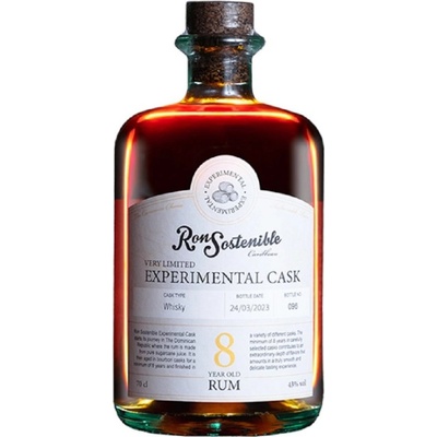 Ron Sostenible Experimental Whisky Cask 43% LE 0,7 l (holá láhev)