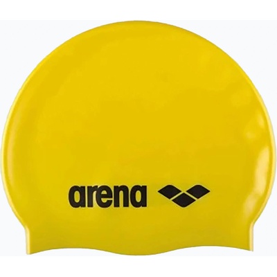 arena Детска шапка за плуване arena Classic Silicone Jr yellow / black