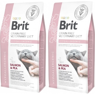 Brit gf veterinary diets cat Hypoallergenic 2 x 5 kg