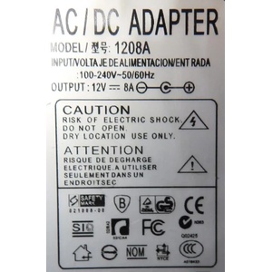  Мощен захранващ адаптер 220v - 12v - 8 a / 96w