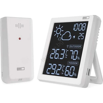 EMOS Метеостанция 5V 2xAAA + 2xAAA черна (EMS1472)