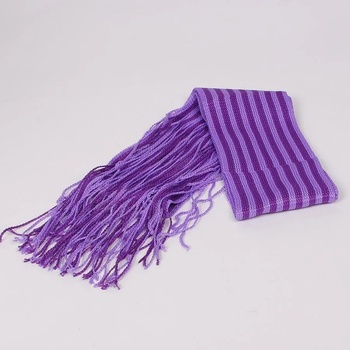 Image 1 of Мултифункционален шал на райе в два нюанса лилаво