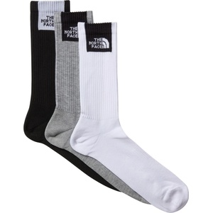 The North Face Мъжки спортни чорапи The North Face Multi Sport Fine Box Cush Crew Sock 3-Pack Sports socks - White / Black / Monument Grey (207-1257-0212)