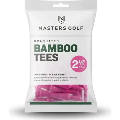 Masters Golf Bamboo Graduated Tees 2 1/4 25ks růžová