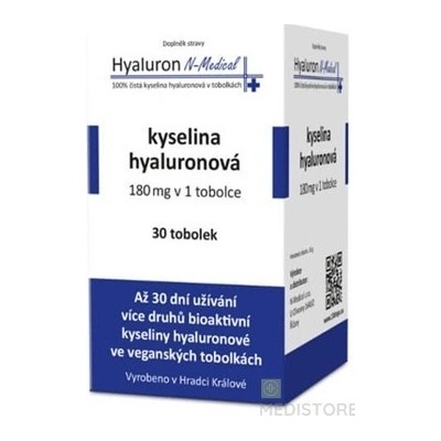 N-Medical Hyaluron kyselina hyalurónová 30 kapsúl