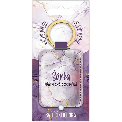 Přívěsek na klíče Nekupto Svítící se jménem Šárka