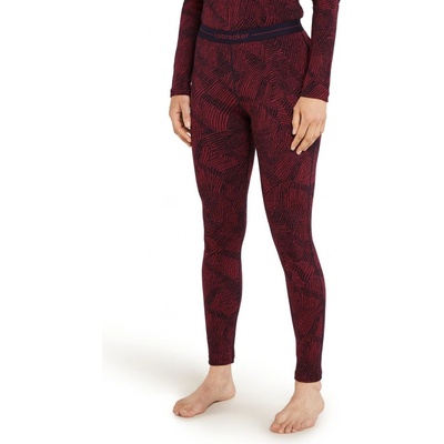 ICEBREAKER Wmns 260 Vertex Leggings Frozen Forms, Black/Port/J
