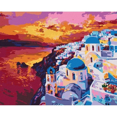 Zuty Malování podle čísel ZÁPAD SLUNCE NA SANTORINI