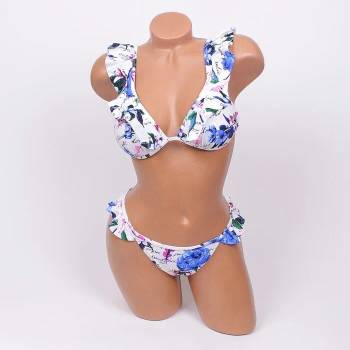 Image 1 of Свеж бял бански на цветя с къдрички - чашка b