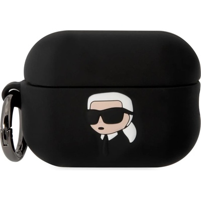 Karl Lagerfeld AirPods Pro 2 черен силиконов калъф Karl Head 3D (KLAP2RUNIKK)