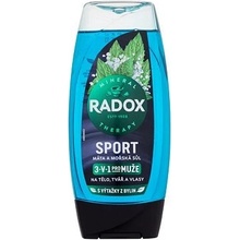 Radox Sport Mint And Sea Salt 3-in-1 Shower Gel Osviežujúci sprchovací gél 225 ml