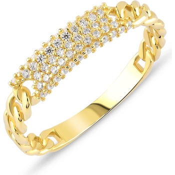 Lillian Vassago Zlatý prsteň posádzaný zirkónmi LLV06 GR093