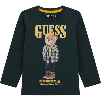Guess Блуза с дълъг ръкав Guess - Мече с шапка, зелена, 18 м (20254-N5BI04-I3Z14-G8N1-18M)