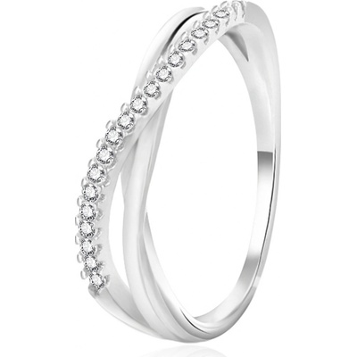 Agato stříbrný prsten se zirkony AGT R44W