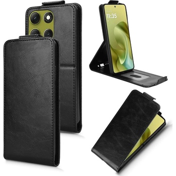 Motorola Магнитен вертикален кожен калъф тип портфейл за Motorola Moto G86 5G с катарама