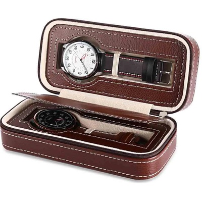 Стилен кожен калъф за 2 часовника