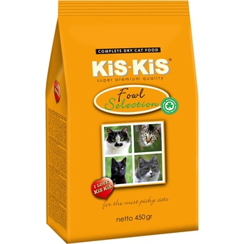 Kis-Kis Granule pro kočky Fowl selection 450 g