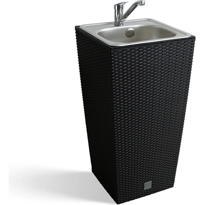 Záhradné umývadlo Lavabo Ratan tmavo hnedé