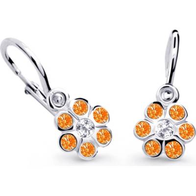 Cutie Jewellery detské náušnice z bieleho zlata C1737-10-X-2 oranžová